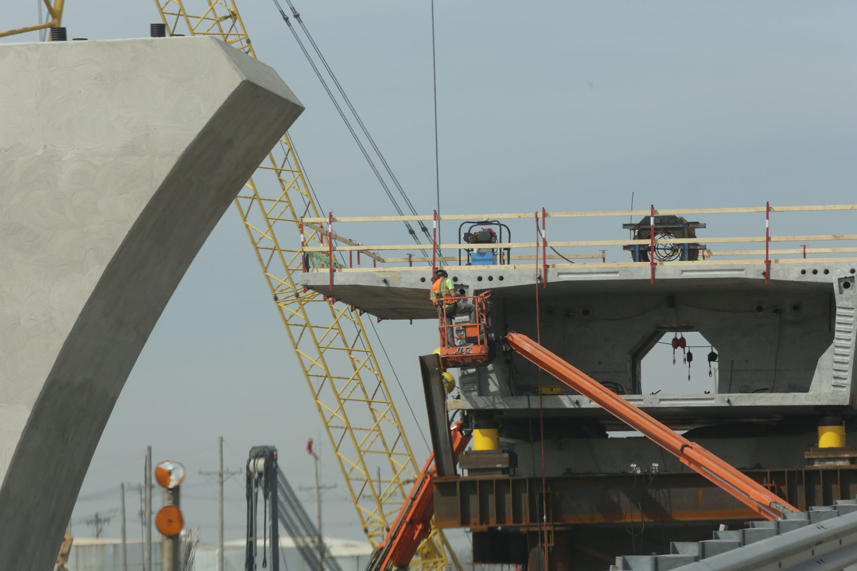 Cline Avenue bridge construction